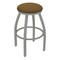 Holland Bar Stool Co 25" Swivel Counter Stool, Nickel Finish, Canter Saddle Seat X802 - alternate 1